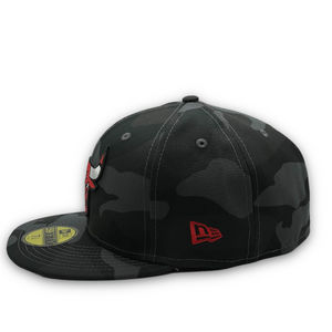 59Fifty Chicago Bulls Black Camo Collection Black - Red UV