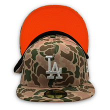 Load image into Gallery viewer, 59Fifty Los Angeles Dodgers &quot;Duck Camo&quot; 1988 World Series - Orange UV

