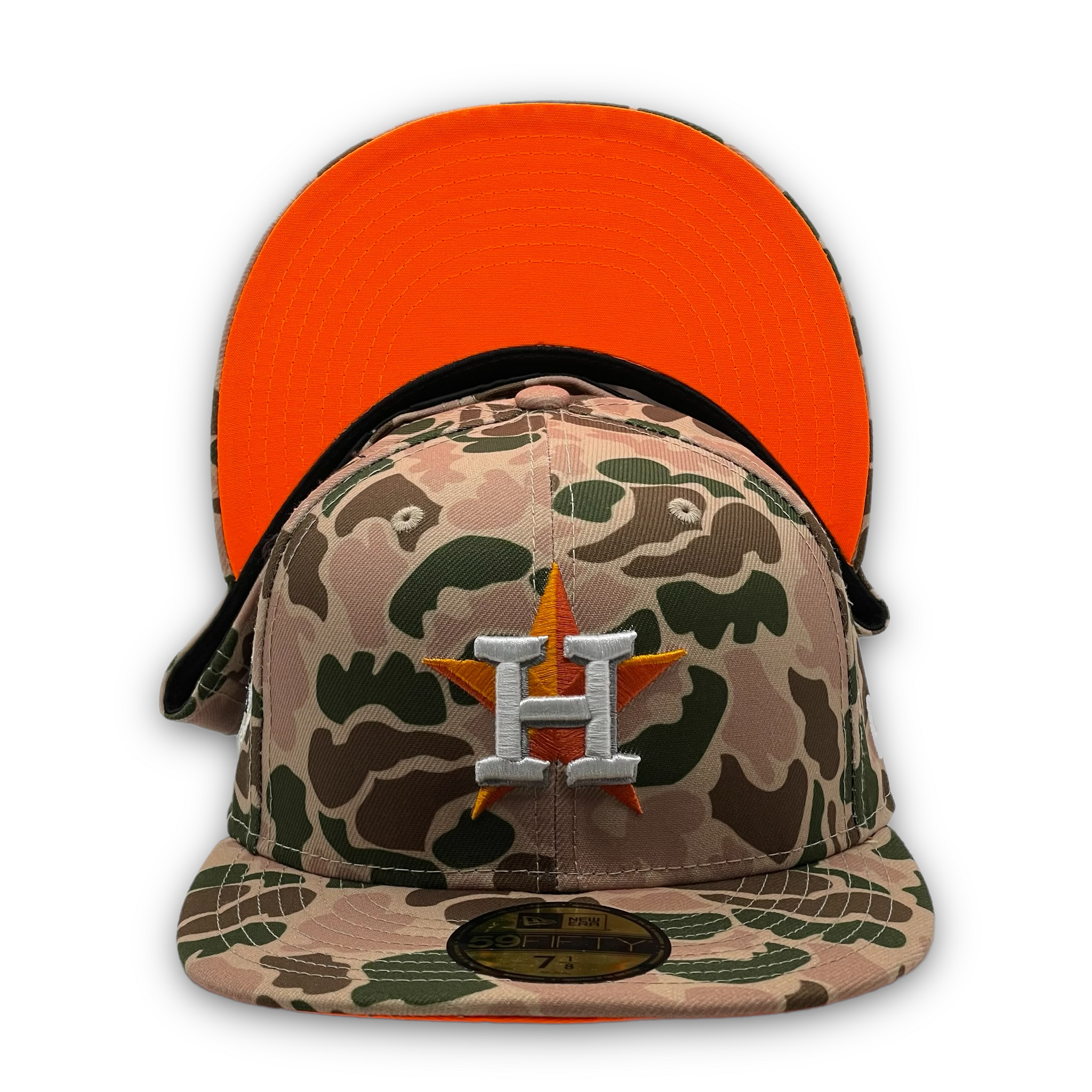 59FIFTY Houston Astros Duck Camo 2017 World Series - Orange UV 8