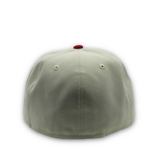 59Fifty MiLB New Orleans Pelicans 1942 Jersey Front 2-Tone Chrome/Red - Green UV