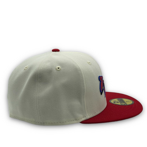 59Fifty MiLB New Orleans Pelicans 1942 Jersey Front 2-Tone Chrome/Red - Green UV
