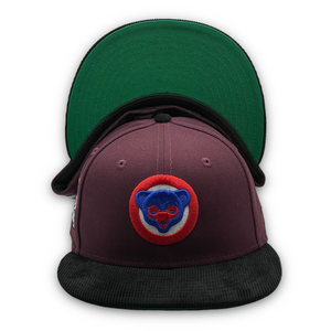 59Fifty Chicago Cubs 1990 All-Star Game 2-Tone Maroon/Black Corduroy - Green UV