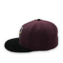 Load image into Gallery viewer, 59Fifty Toronto Blue Jays 30th Season 2-Tone Maroon/Black Corduroy - Green UV
