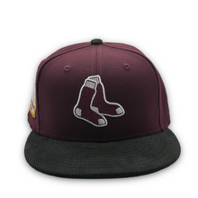 Load image into Gallery viewer, 59Fifty Boston Red Sox 1999 All-Star Game 2-Tone Maroon/Black Corduroy - Green UV
