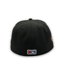 Load image into Gallery viewer, 59Fifty MiLB Rockford Expos Midwest League Black Crown Collection - Green UV
