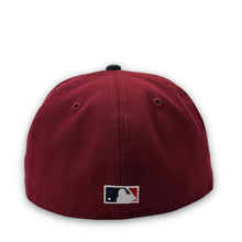 Load image into Gallery viewer, 59Fifty California Angels 25th Anniversary 2-Tone Cardinal/Navy - Green UV &quot;BDIB&quot;
