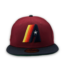 Load image into Gallery viewer, 59Fifty Houston Astros 45th Anniversary 2-Tone Cardinal/Navy - Green UV &quot;BDIB&quot;
