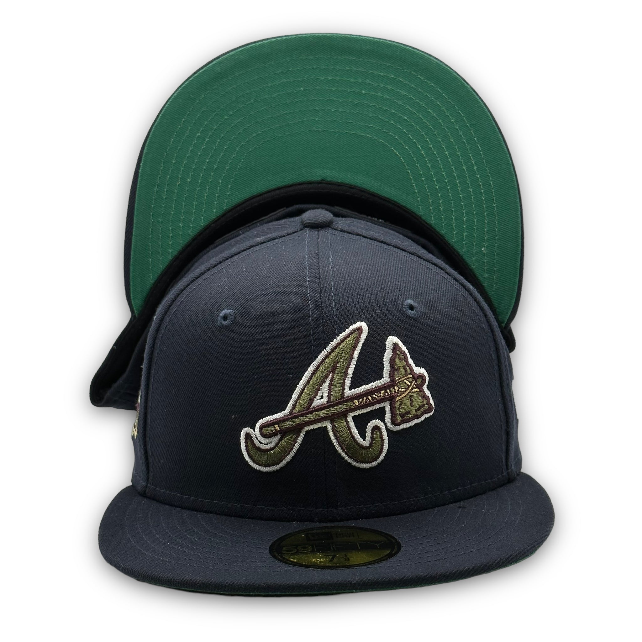 Atlanta Braves 40th Anniversary Black Green 59Fifty Fitted Hat by