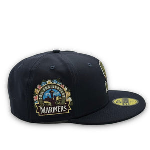 59Fifty Seattle Mariners 30th Anniversary "Botanical" by New Era Navy - Green UV