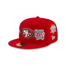 Load image into Gallery viewer, 59Fifty San Francisco 49ers 5x Super Super Bowl Champions Red - Grey UV
