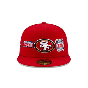 59Fifty San Francisco 49ers 5x Super Super Bowl Champions Red - Grey UV