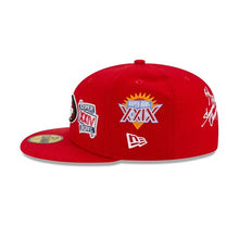 Load image into Gallery viewer, 59Fifty San Francisco 49ers 5x Super Super Bowl Champions Red - Grey UV
