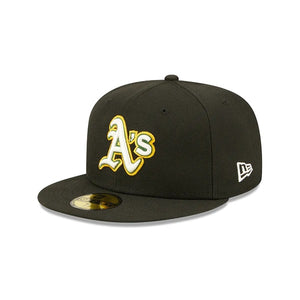 59Fifty Oakland Athletics "Citrus Pop" 1974 World Series Black - Lime Green UV