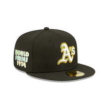 Load image into Gallery viewer, 59Fifty Oakland Athletics &quot;Citrus Pop&quot; 1974 World Series Black - Lime Green UV
