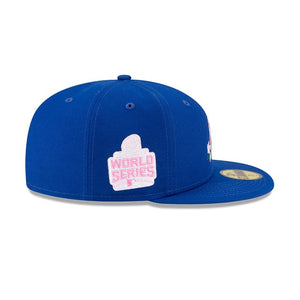59Fifty Chicago Cubs "Side Patch Bloom" 2016 World Series Royal - Pink UV