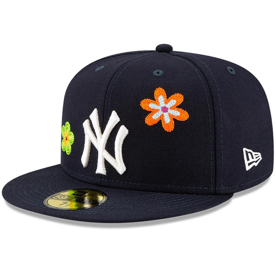 59Fifty New York Yankees Chain Stitch Floral Navy - Pink UV