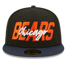 Load image into Gallery viewer, 59Fifty Chicago Bears 2022 NFL Draft On Stage Black/Navy - Grey UV
