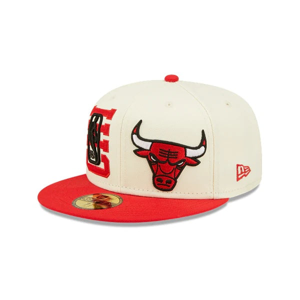 59Fifty Chicago Bulls 2022 Draft Day 2-Tone Off White/Red - Grey UV