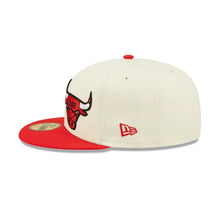 Load image into Gallery viewer, 59Fifty Chicago Bulls 2022 Draft Day 2-Tone Off White/Red - Grey UV
