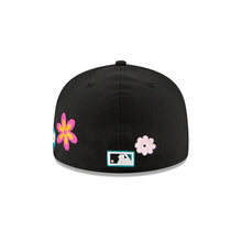 Load image into Gallery viewer, 59Fifty Florida Marlins Chain Stitch Floral Black - Pink UV

