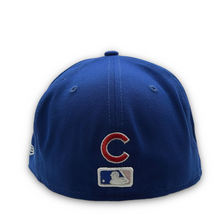 Load image into Gallery viewer, 59Fifty Chicago Cubs &quot;Side Patch Bloom&quot; 2016 World Series Royal - Pink UV
