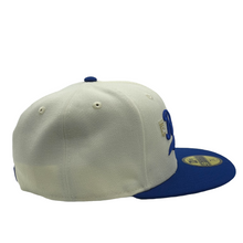 Load image into Gallery viewer, 59Fifty MiLB Omaha Royals 2-Tone Chrome/Royal - Green UV
