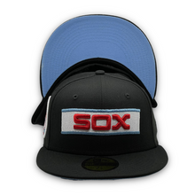 Load image into Gallery viewer, CoC x Burdeens Chicago &#39;Sounds on Cermak&#39; 59Fifty Chicago White Sox Black - Icy Blue UV
