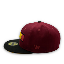 Load image into Gallery viewer, CoC x Burdeens Chicago &#39;Sounds on Cermak&#39; 59Fifty Chicago White Sox 2-Tone Maroon/Black - Yellow UV
