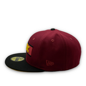 CoC x Burdeens Chicago 'Sounds on Cermak' 59Fifty Chicago White Sox 2-Tone Maroon/Black - Yellow UV