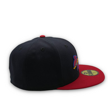 Load image into Gallery viewer, 59Fifty MiLB New Orleans Pelicans 1942 Jersey Front 2-Tone Navy/Red - Green UV
