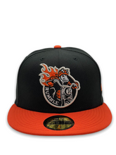 Load image into Gallery viewer, 59Fifty On Field MiLB Binghamton Rumble Ponies 2-Tone Black/Orange - Black UV
