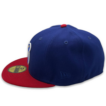 Load image into Gallery viewer, 59Fifty MiLB Iowa Cubs 2-Tone Royal/Red - Green UV
