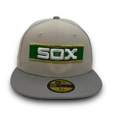 Load image into Gallery viewer, 59Fifty 2.0 Chicago White Sox St. Patrick&#39;s Day 75 Years 2-Tone Stone/Grey - Green UV
