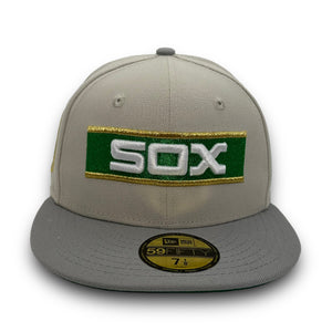 59Fifty 2.0 Chicago White Sox St. Patrick's Day 75 Years 2-Tone Stone/Grey - Green UV