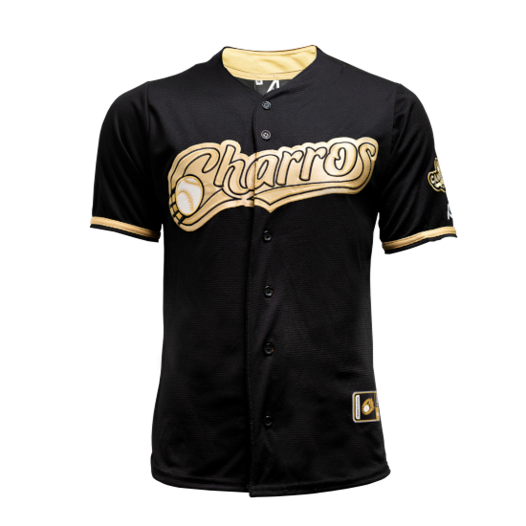 2022 LaMP Charros de Jalisco Charros Authentic Game Jersey Black Burdeens Chicago