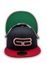 Load image into Gallery viewer, 59Fifty MiLB Greenville Braves 2T Navy/Red - Green UV
