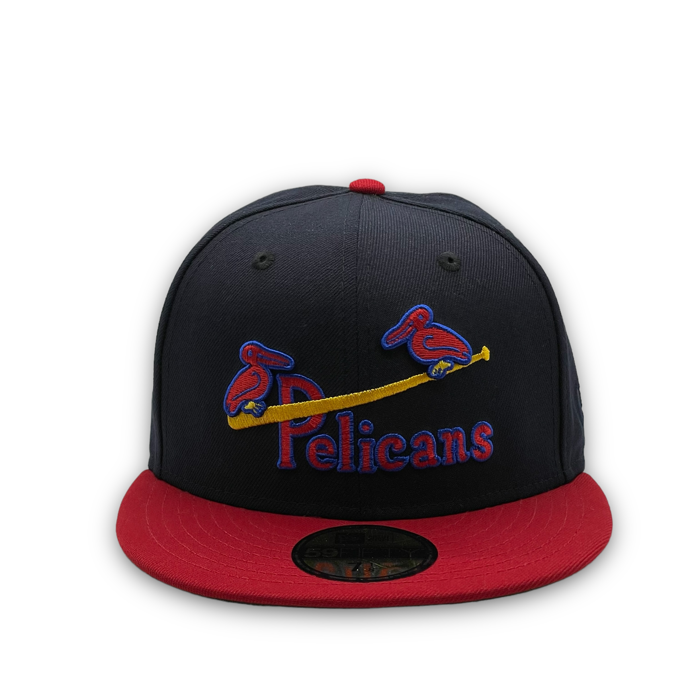 59FIFTY Milb New Orleans Pelicans 1942 Jersey Front 2-Tone Chrome/Red - Green UV 7