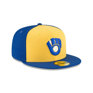 59Fifty Milwaukee Brewers 1978 Cooperstown Collection Royal/Yellow - Grey UV