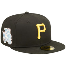 Load image into Gallery viewer, 59Fifty Pittsburgh Pirates Pop Sweat 76th World Series Black - Icy UV
