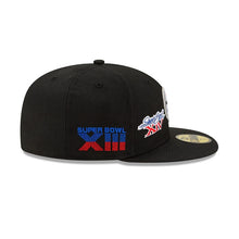 Load image into Gallery viewer, 59Fifty Pittsburgh Steelers 6x Super Super Bowl Champions Black- Grey UV
